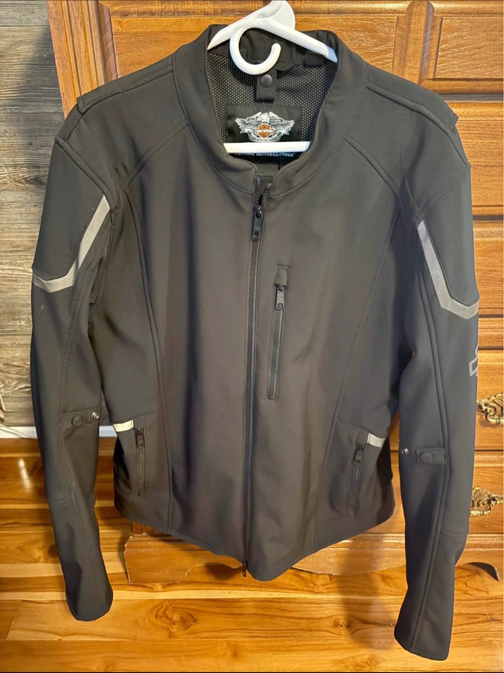 Men’s Harley-Davidson Black Softshell Utility Jacket with Reflective Accents